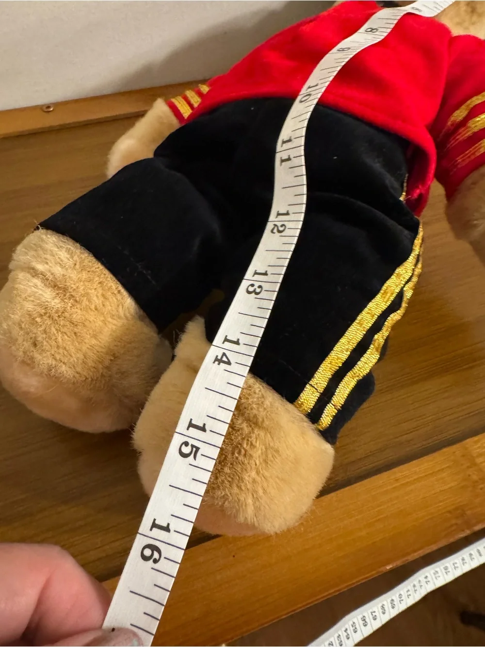 Plush Bear Soldier Toy in Red and Black vintage 1983 Carousel by guy tm teddy